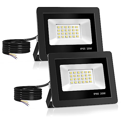 Realky Focos LED Exterior 2 Pcs, 20W IP65 Impermeable Foco Proyector LED, 24 LED...
